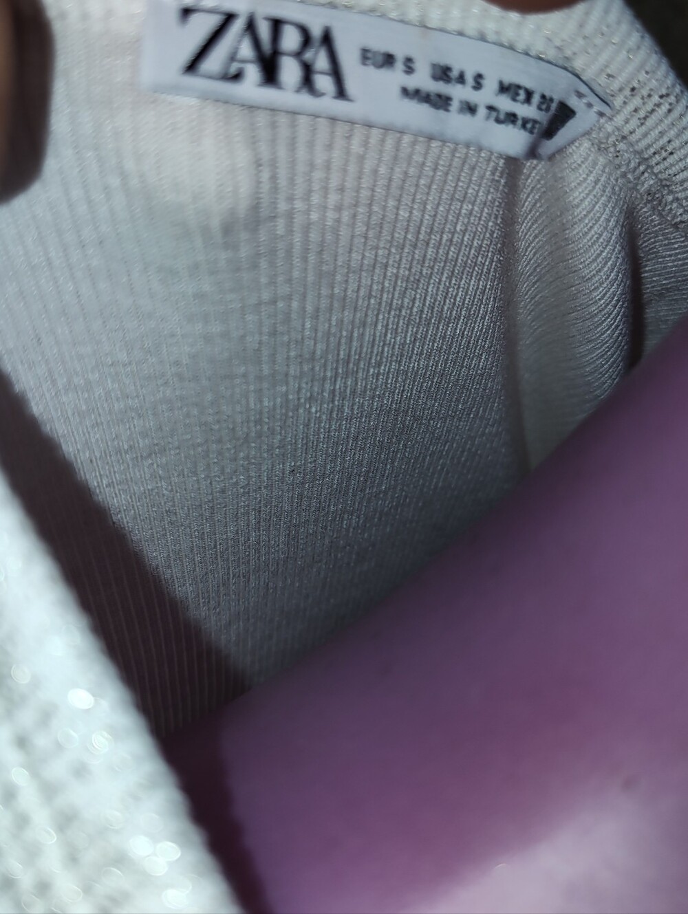 ZARA RIBBED SPARKLE Tank Top, Small - Picture 10 of 11